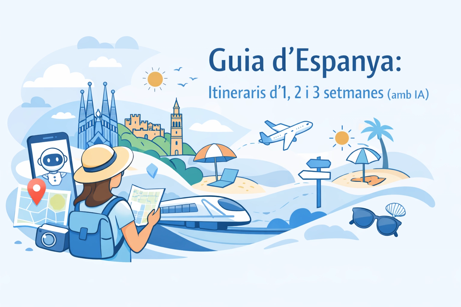 Guia d'Espanya: Itineraris d'1, 2 i 3 setmanes (amb IA), guia de viatge sobre Espanya
