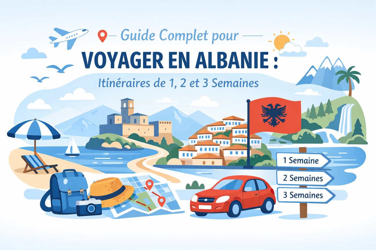 Guide Complet pour Voyager en Albanie : Itinéraires de 1, 2 et 3 Semaines, guide de voyage : Albanie